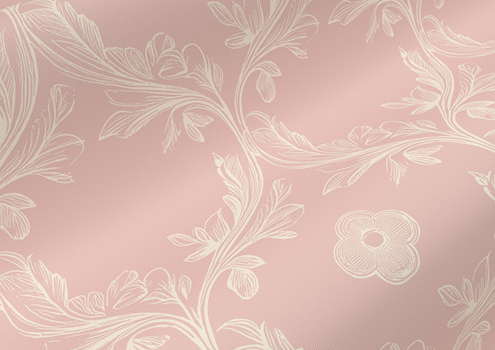 Trellis Prints, Vine and Bloom Rosies Pink - Roller Blind - Image 4
